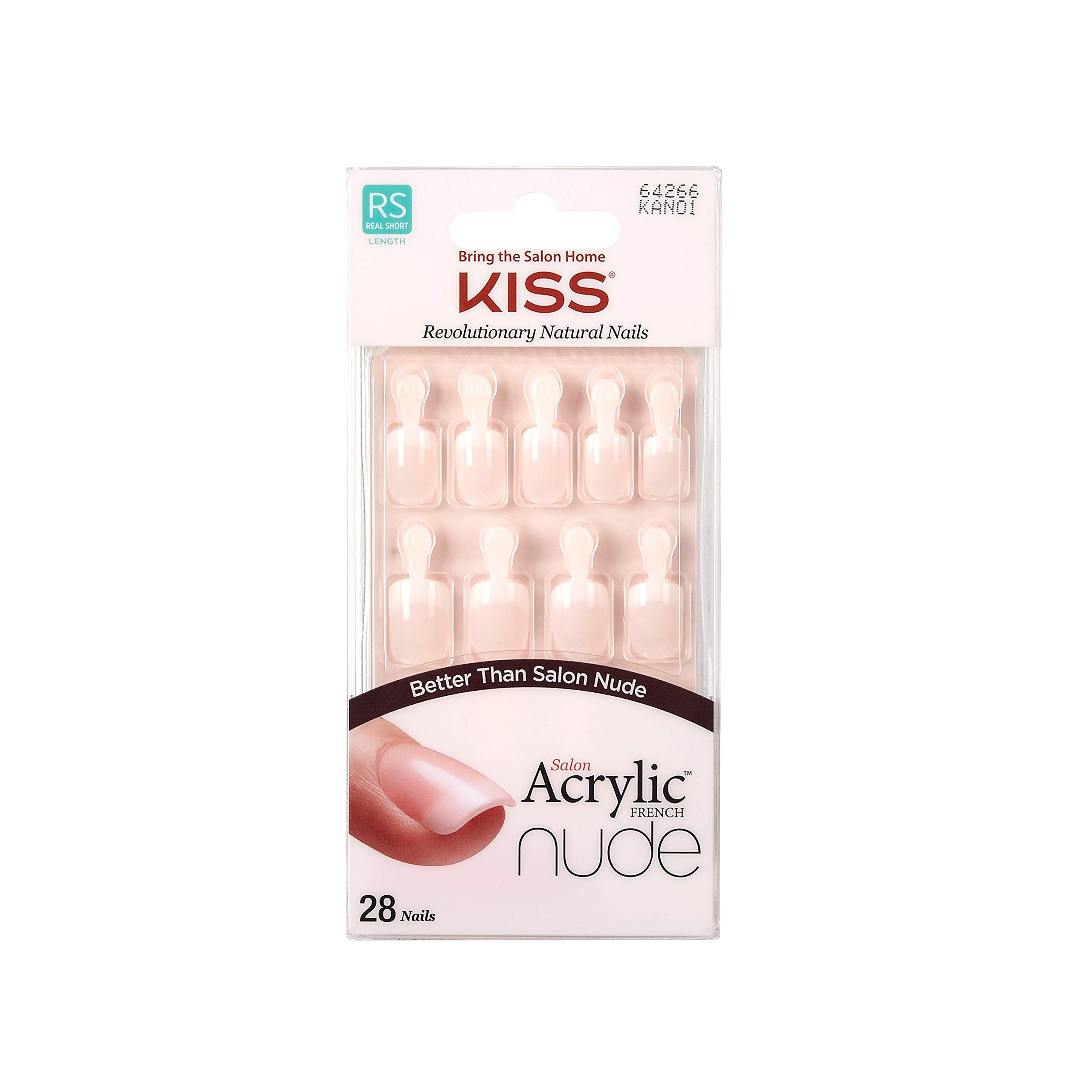 KISS Salon Acrylic Nude 28 Nails (6 PACK, KAN01)